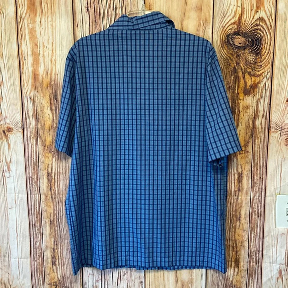 Men’s Nautica Large Men Blue‎ Plaid Sleepwear Cozy Pajama Short Sleeve Shirt - Picture 3 of 8